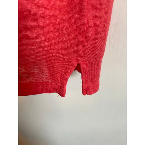 J. Jill Love Linen orange sleeveless tank top lightweight solid lagenlook Large - Picture 3 of 6
